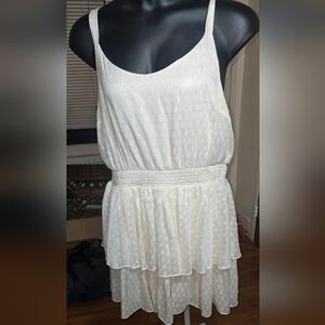 Express Cream Midi Dress